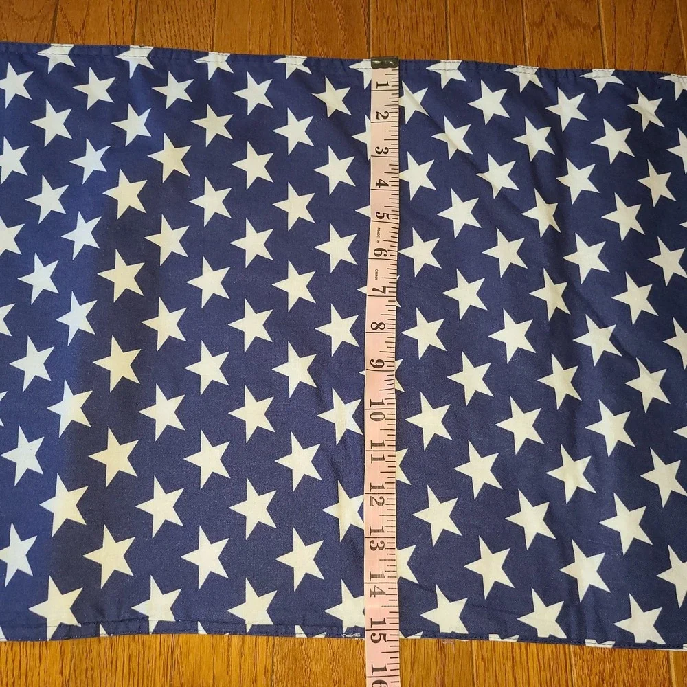 Williams Sonoma Stars & Stripes Reversible Table Runner 15x86 Patriotic American